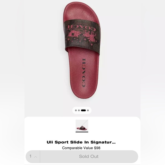 Coach Uli Sport Slide In Signature Canvas With Horse And Carriage - Picture 5 of 8